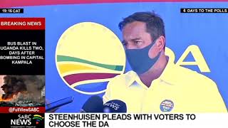 LGE 2021 | Steenhuisen pleads with Mandela Bay residents to vote for DA