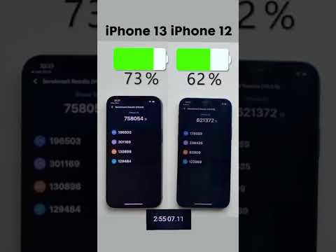 iPhone 13 vs. iPhone 12 Battery Test 🔋 Follow for more 🤙🏼 #apple #iphone #tech #iphone13