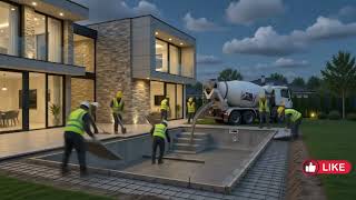 Project Realization: Building a Modern Luxury House with a Pool