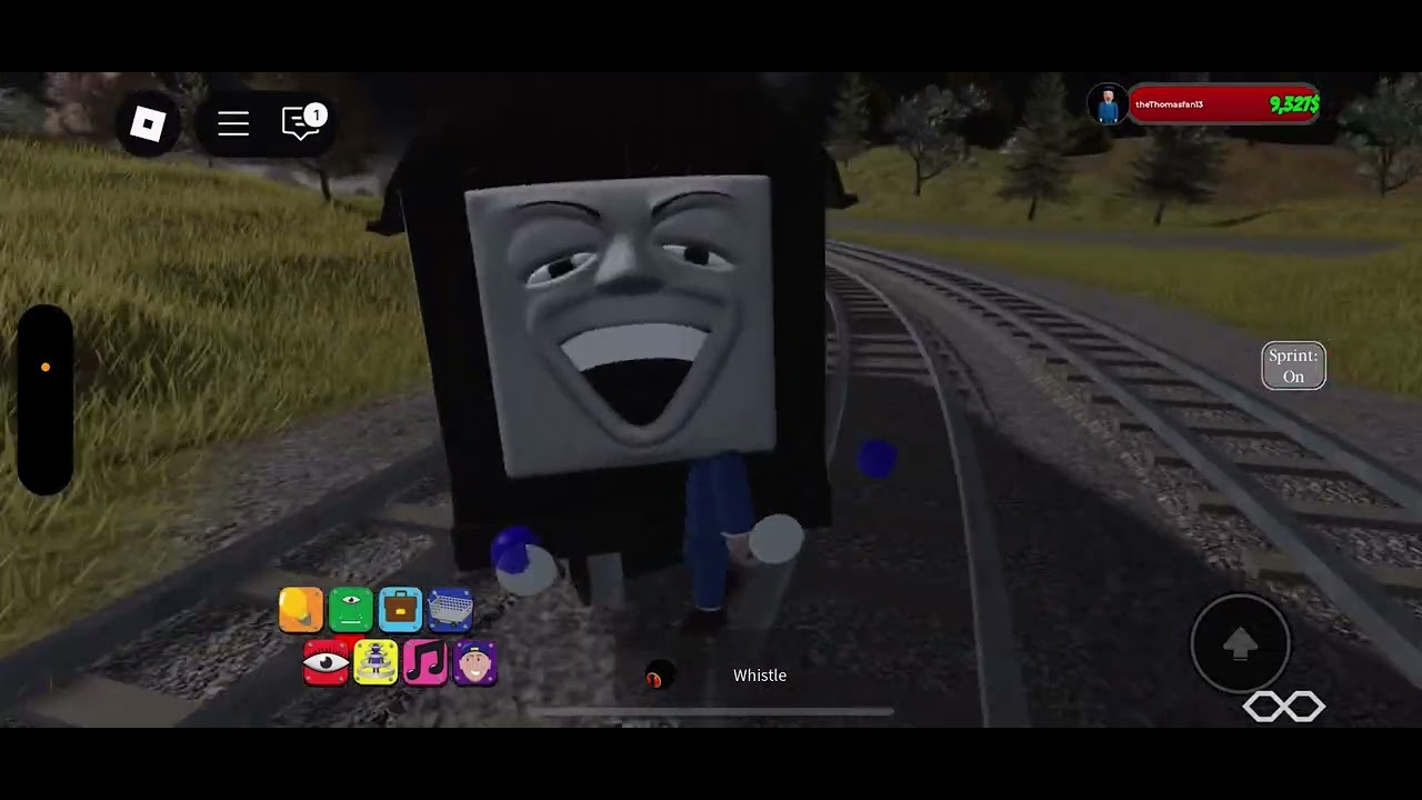 Thomas and the jet engine going through the whole railway