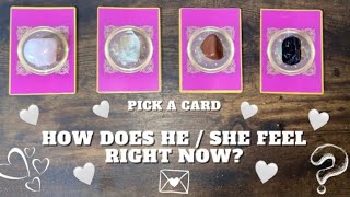 PICK A CARD ? How Does He / She Currently Feel About Me ♥️ [ Ex / Love / Situationship ]