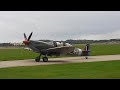 Spitfire MK9 taxing after landing at Duxford (Cambridge)