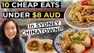 10 TASTY CHEAP EATS under $8 AUD in SYDNEY CHINATOWN! Sydney Food Vlog 2021