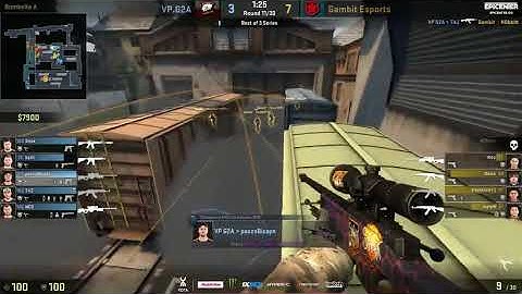 TaZ triple kill hold M2 Train. Virtus.pro vs Gambit