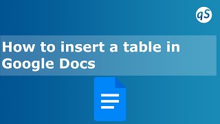 How to insert a table in Google Docs