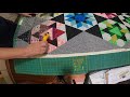 Squaring up a not so square quilt