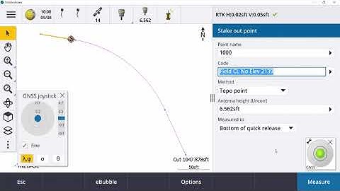 Staking a line in Trimble Access