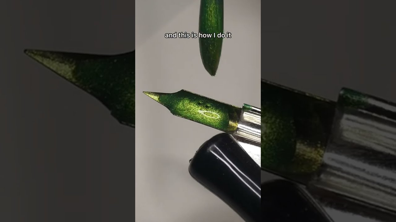 how I use metallic watercolours with calligraphy dip pens 🤩 🎨 