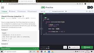 CHECK IF CIRCULAR LINKEDLIST