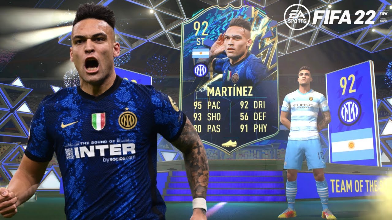 92 LAUTARO MARTÍNEZ TEAM OF THE SEASON Walkout Animation | FIFA 22 Ultimate Team