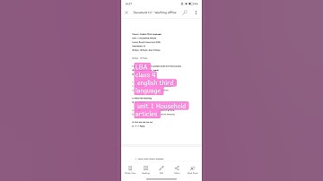 LBA class 4 english third language unit 1 Household articles question paper with answers