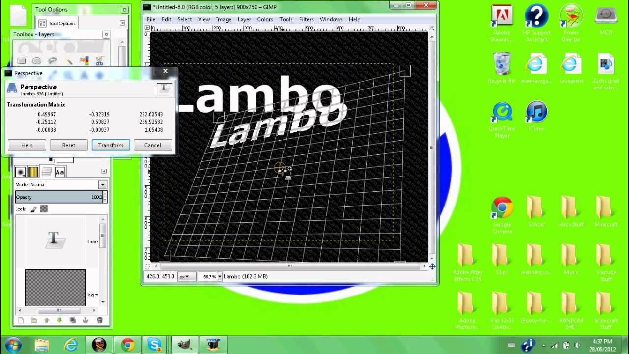 GIMP - How To Do The Typography Effect! - YouTube