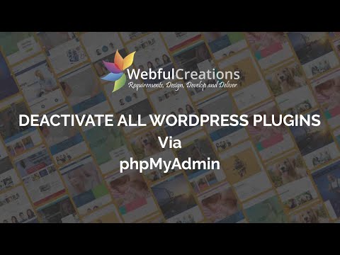 Deactivate WordPress Plugins via phpMyAdmin | Webful Creations