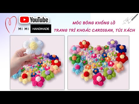 Video #176 Móc Bông Hoa Len Khổng Lồ Trang Trí Áo Khoác... - youtube