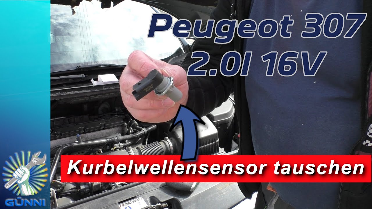 Kurbelwellensensor/Impulsgeber wechseln. Peugeot 307 2.0l 16V Benziner 