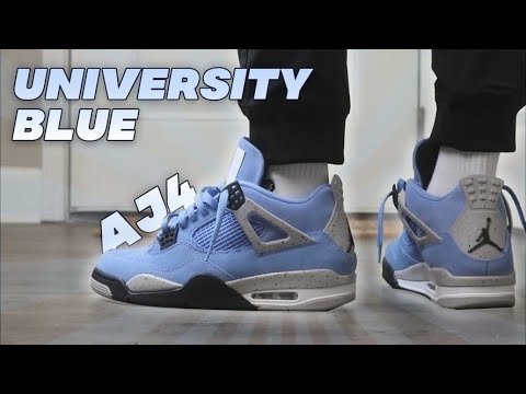 Early Review And On Feet Of The Air Jordan 4 University Blue These Are A Must Cop Youtube