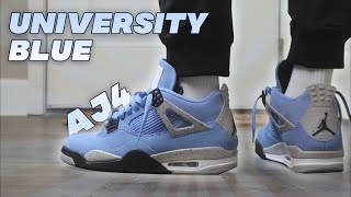 Early Review And On Feet Of The Air Jordan 4 University Blue These Are A Must Cop Youtube