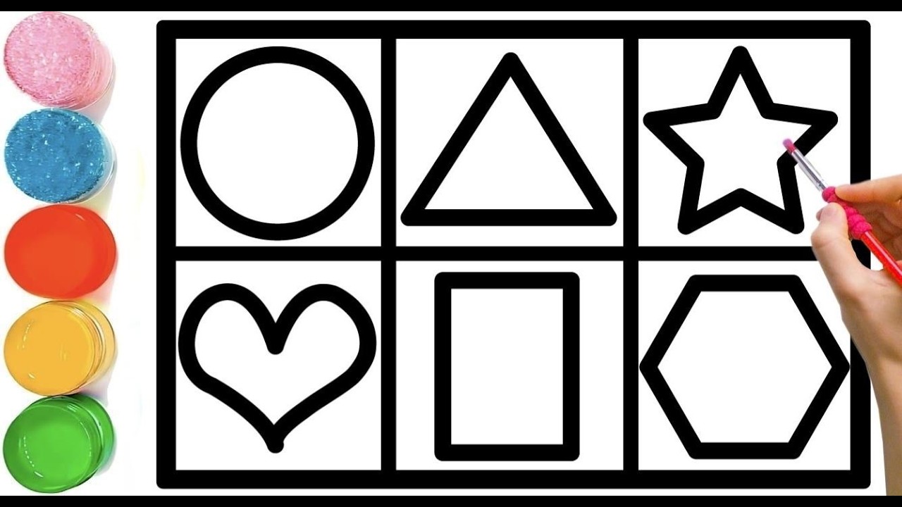 Learn 2D Shapes Easy Drawing | Simple Shapes Drawing for Kids | Colourful Shapes Drawing | 2D Shapes