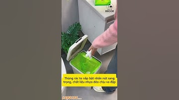 Thùng rác to 14l nắp bật nhấn nút thiết kế sang trọng, chất liệu nhựa dẻo chịu va đập #hammedecor