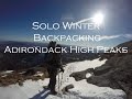 Adirondack High Peaks Solo Winter Trip