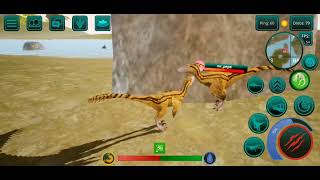 jugando con El dinosaurio Deinonychus