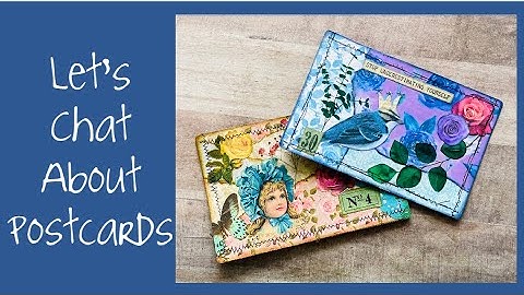 Postcard 101 | New Stamp Set | #postcards #fauxstitching #diypostcards #relaxcutglue #crafts #art