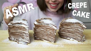 Asmr chocolate crepe cake (soft ...