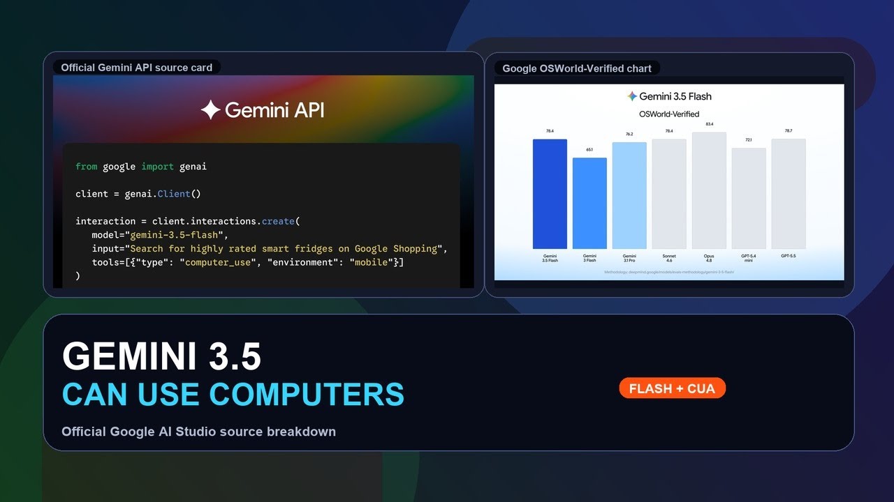 Gemini 3.5 Flash Computer Use: Google AI Studio Demo Breakdown