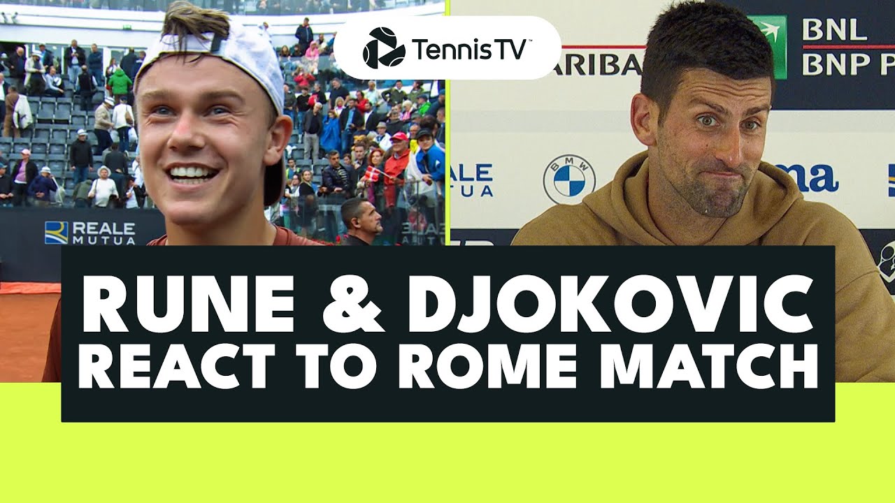 Holger Rune and Novak Djokovic Break Down Their 2023 Rome Match 🗣️