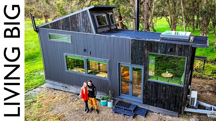 Ultra-Tall Tiny House WIth Pop-Top Roof And Brilli...