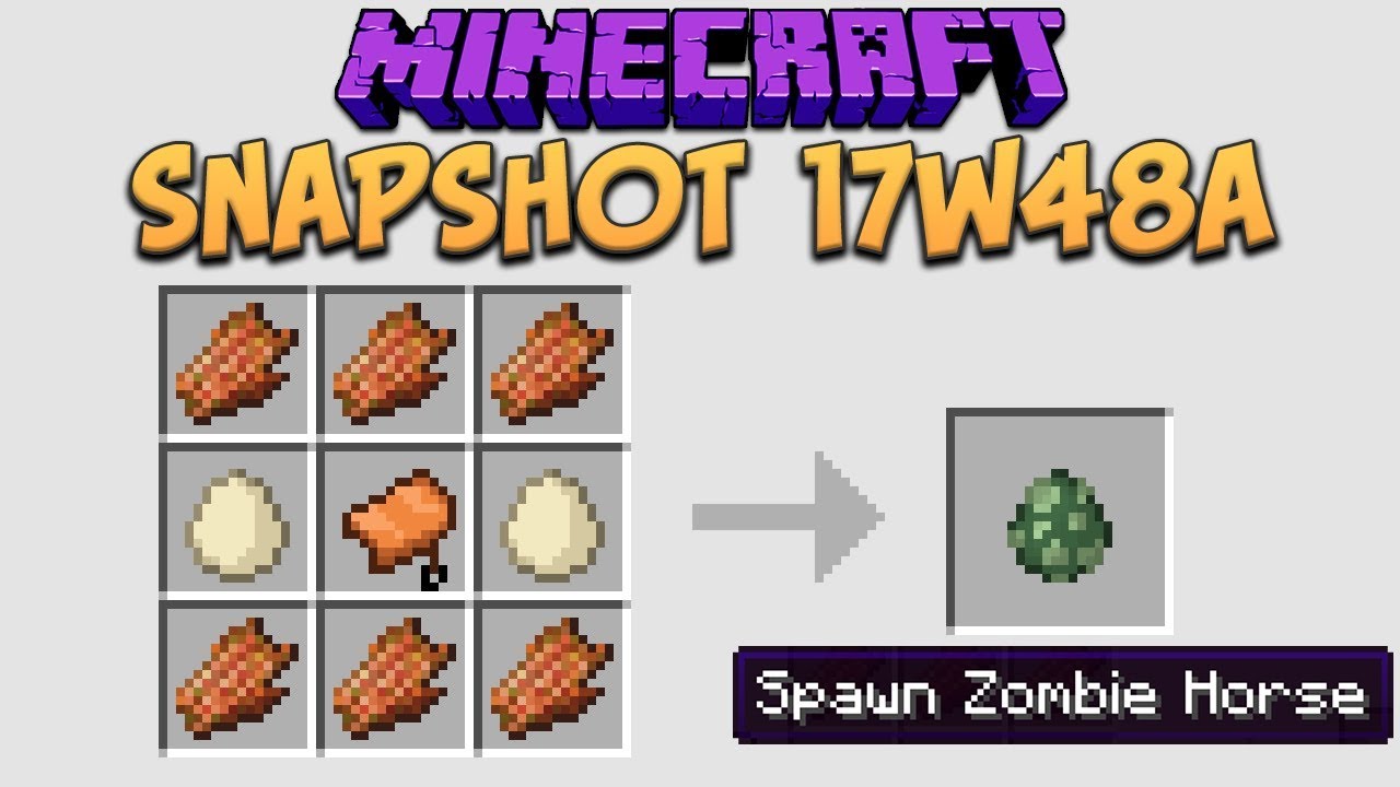 Minecraft 1.13 Snapshot 17w48a Custom Crafting Recipes For 