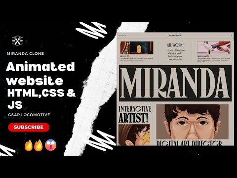 MIRANDA CLONE  | Incredible Design |  Website | HTML, CSS, and JS Tutorial |With -Source code🔥| #new