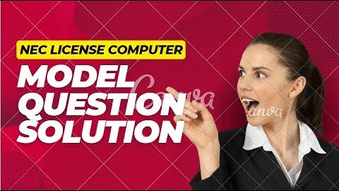 NEC Computer Engineering License Exam Model Question solution