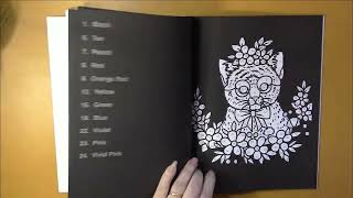 Flip & Review: Large Print Vol 2 Black Background by Color Questopia (Adult Coloring)