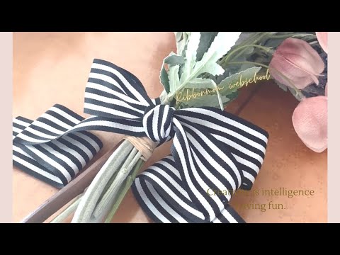 リボン結び方 花束リボンアレンジhow To Tie An Easy Bow Youtube