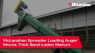 McLanahan Spreader Loading Auger Moves Thick Sand-Laden Manure