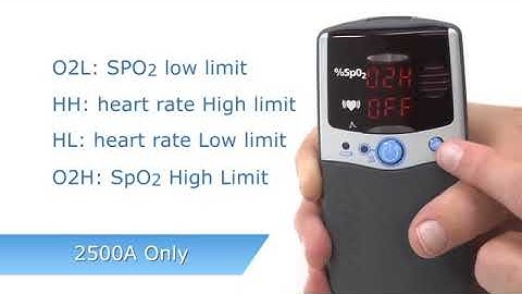 Nonin PalmSAT 2500 2500A Pulse Oximeter - Setting Up Alarms