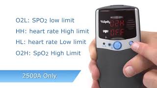 Nonin PalmSAT 2500 2500A Pulse Oximeter - Setting Up Alarms