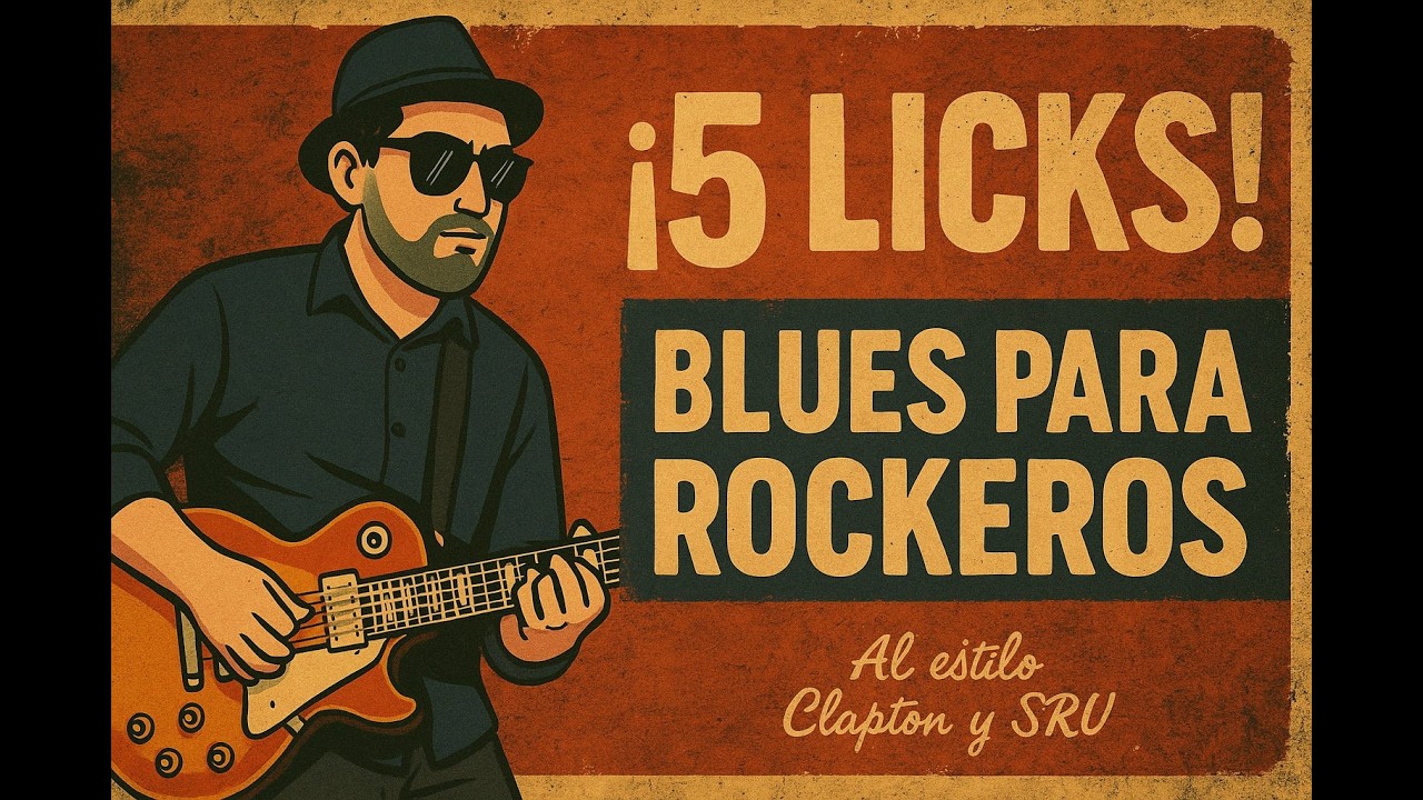 5 Licks de BLUES que TODO Guitarrista de ROCK DEBE SABER (Son Brutales y Fáciles)