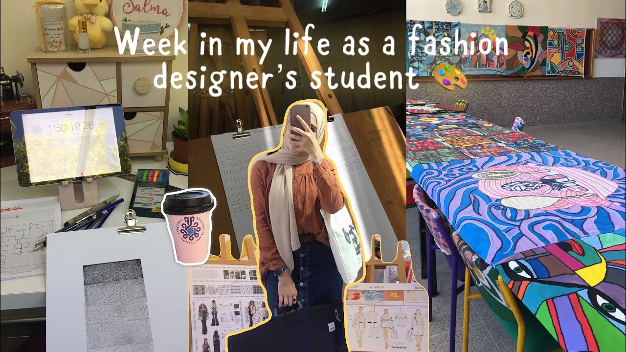 A week in my life as a fashion design student 🎨|اسبوع في  حياتي كطالبة تصميم ازياء في تركيا 🇹🇷📚