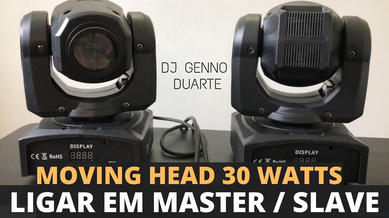 COMO LIGAR SINCRONIZAR OS MOVING HEADS EM MASTER / SLAVE  SEM DA MESA DMX