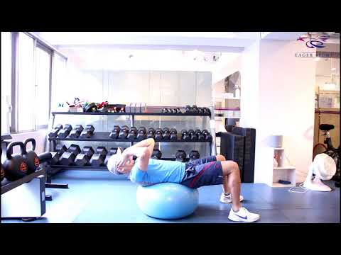 抗力球捲腹 Stabilityball crunch