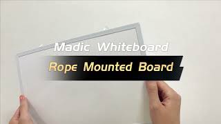 Rope-mounted magnetic small whiteboard, door hanging dry erase bulletin board