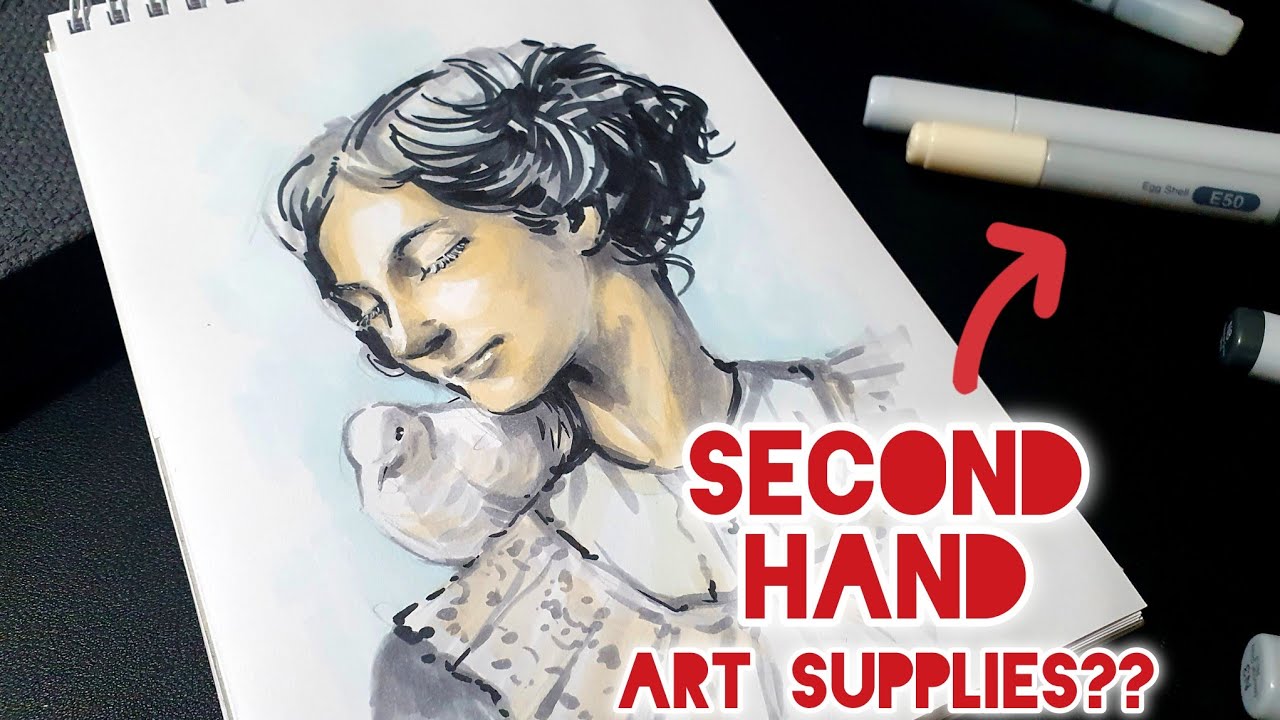Markers and Inks: Paint with Me using Second-Hand Art Supplies