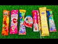 Satisfying video Asmr lollipops candy unboxing video Asmr opening video and chocolate gummy candy 🍭