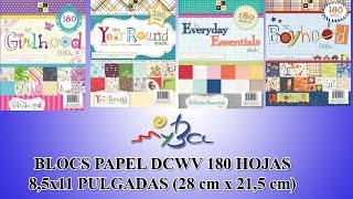 Blocs de papel, paper pads DCWV de 8,5x11 pulgadas por dentro.