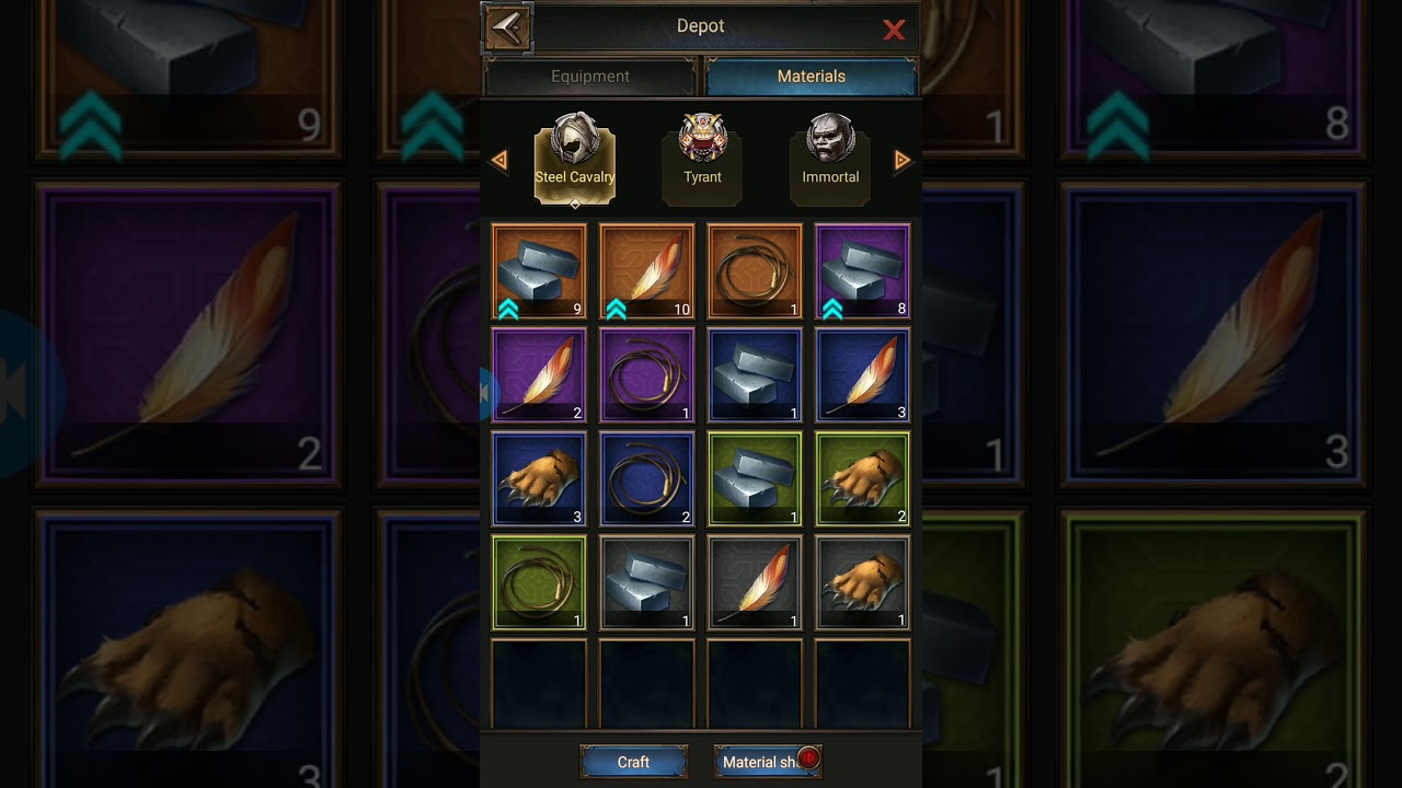 Rise of Empires - Get Rarer Material Faster for Gold Equipments