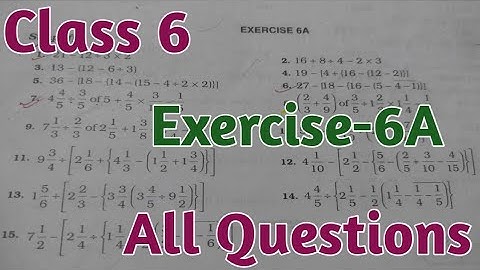 Rs Aggarwal Class 6 Exercise 6A || Chapter 6 Simplification || VBODMAS || Rs Aggarwal Maths solution
