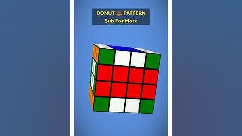 DONUT 🍩 PATTERN in 4 by 4 Rubik