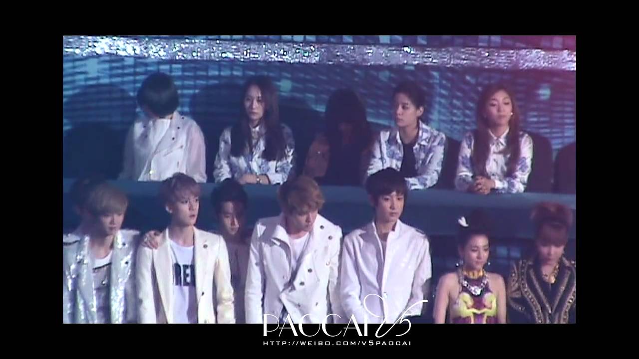 [FANCAM] 121229 f(x) & EXO @ SBS gayo daejun 2012